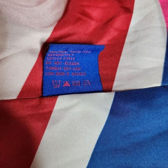 Twiggy London Double Breasted Moto Jacket Union Jack Lining Womens 16W Pink - Picture 8 of 9